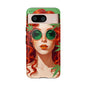 Vibrant Phone Case with Retro Greenery Design, Trendy Case for Casual Look, Gift for Her, Summer Vibes, Unique Phone Accessory
