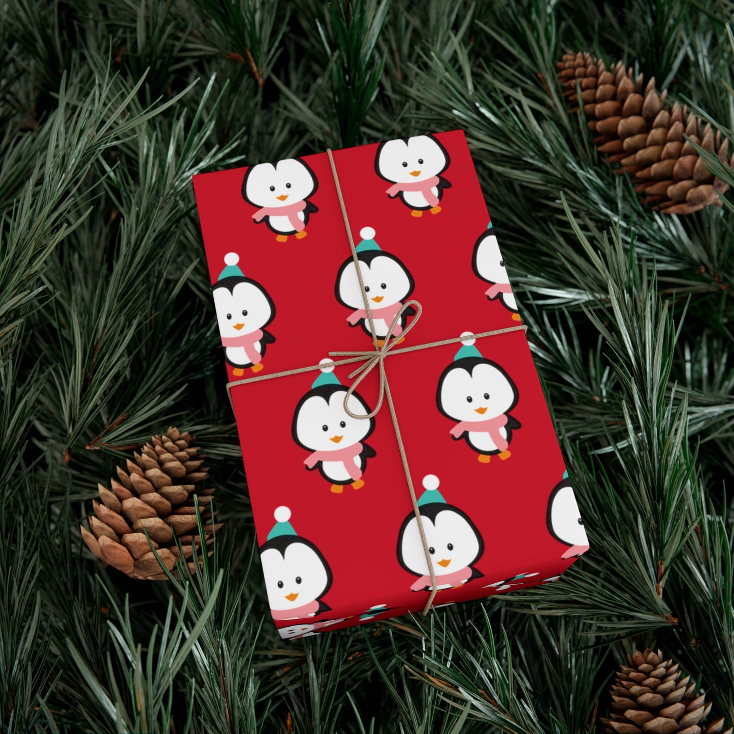 Festive Gift Wrap Papers, Holiday Wrapping Paper, Christmas Gift Wrap, Cute Penguin Design, Eco-Friendly Gift Wrap