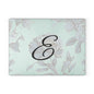 Personalized Floral Glass Cutting Board - Elegant Kitchen Decor, Unique Gift, Wedding Registry, Housewarming, Custom Monogram
