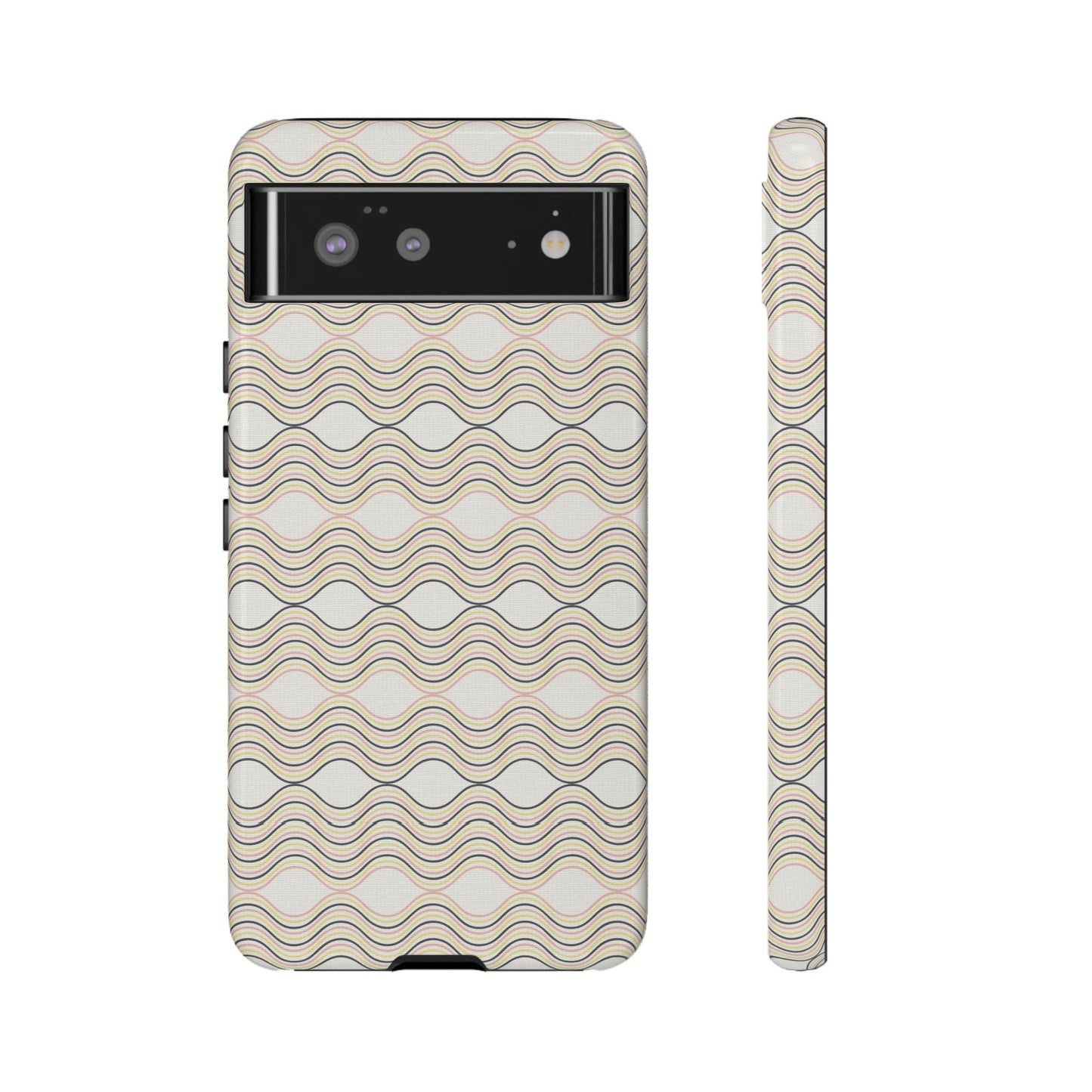 Stylish Phone Case for Tough Protection, Wavy Design, Chic Accessory, Gift for Her, Trendy Tech, Holiday Gift Idea