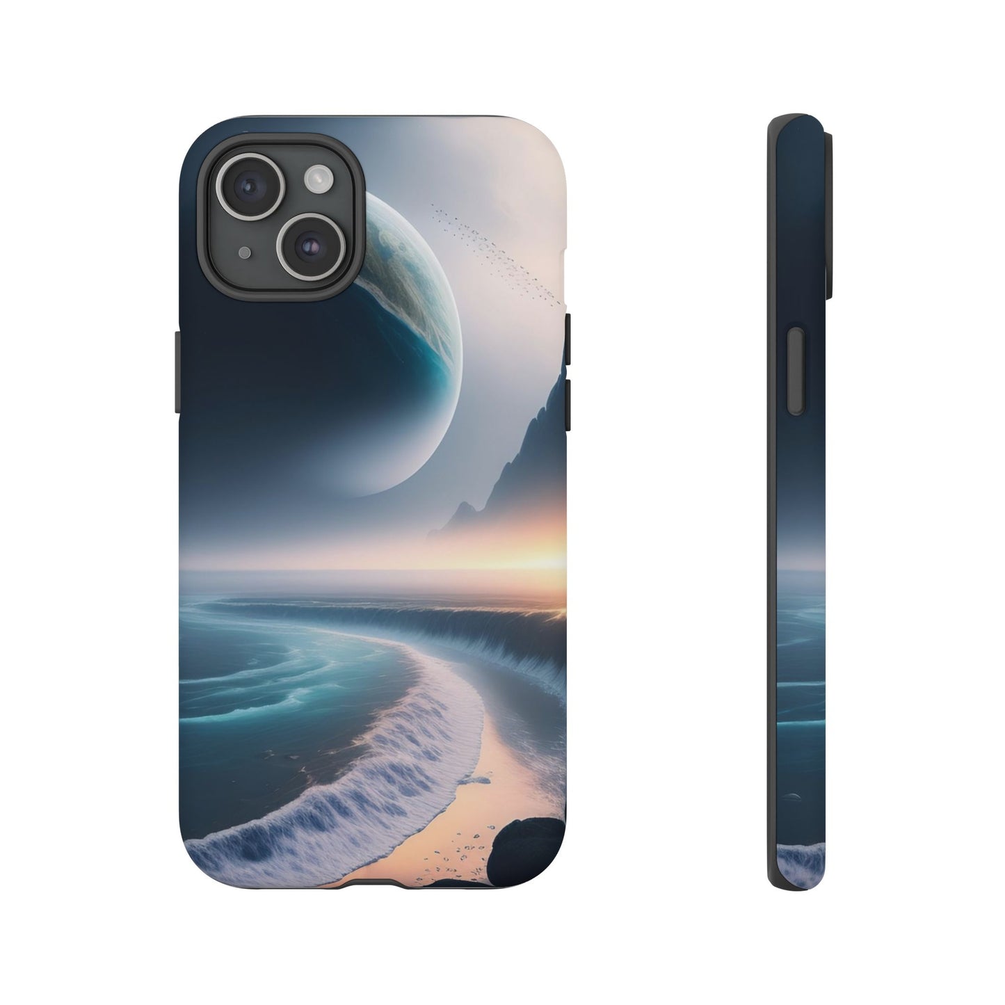 Galaxy Ocean Phone Case — Surreal Planet Beach Tough Case