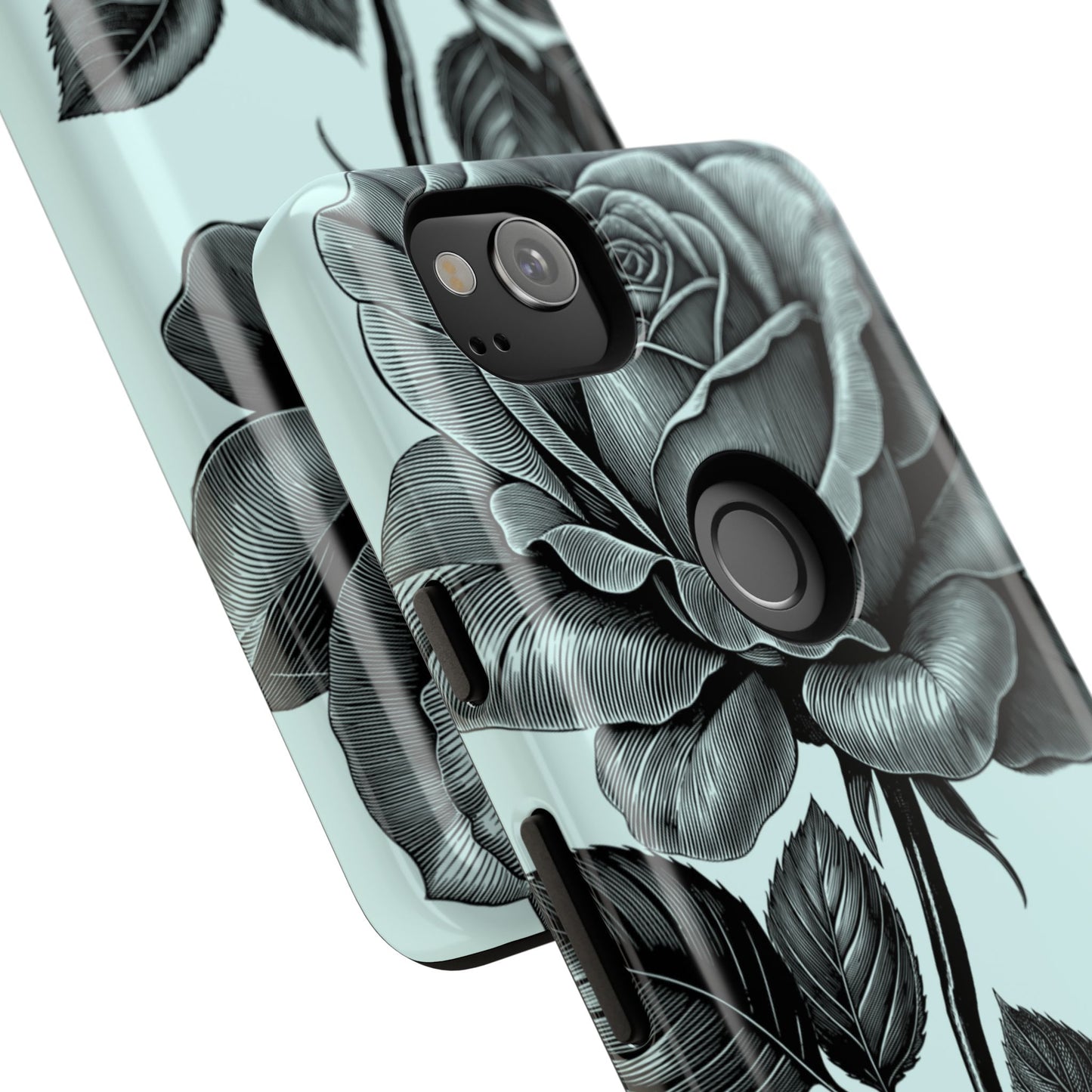 Elegant Floral Phone Case, Tough Cases for iPhones, Black Rose Design, Gift for Her, Stylish Phone Cover, Birthday Gifts