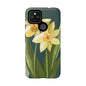 Floral Phone Case - Yellow Daffodil Design, Tough Phone Cover, Spring Decor, Floral Gift, Nature-Inspired Accessories