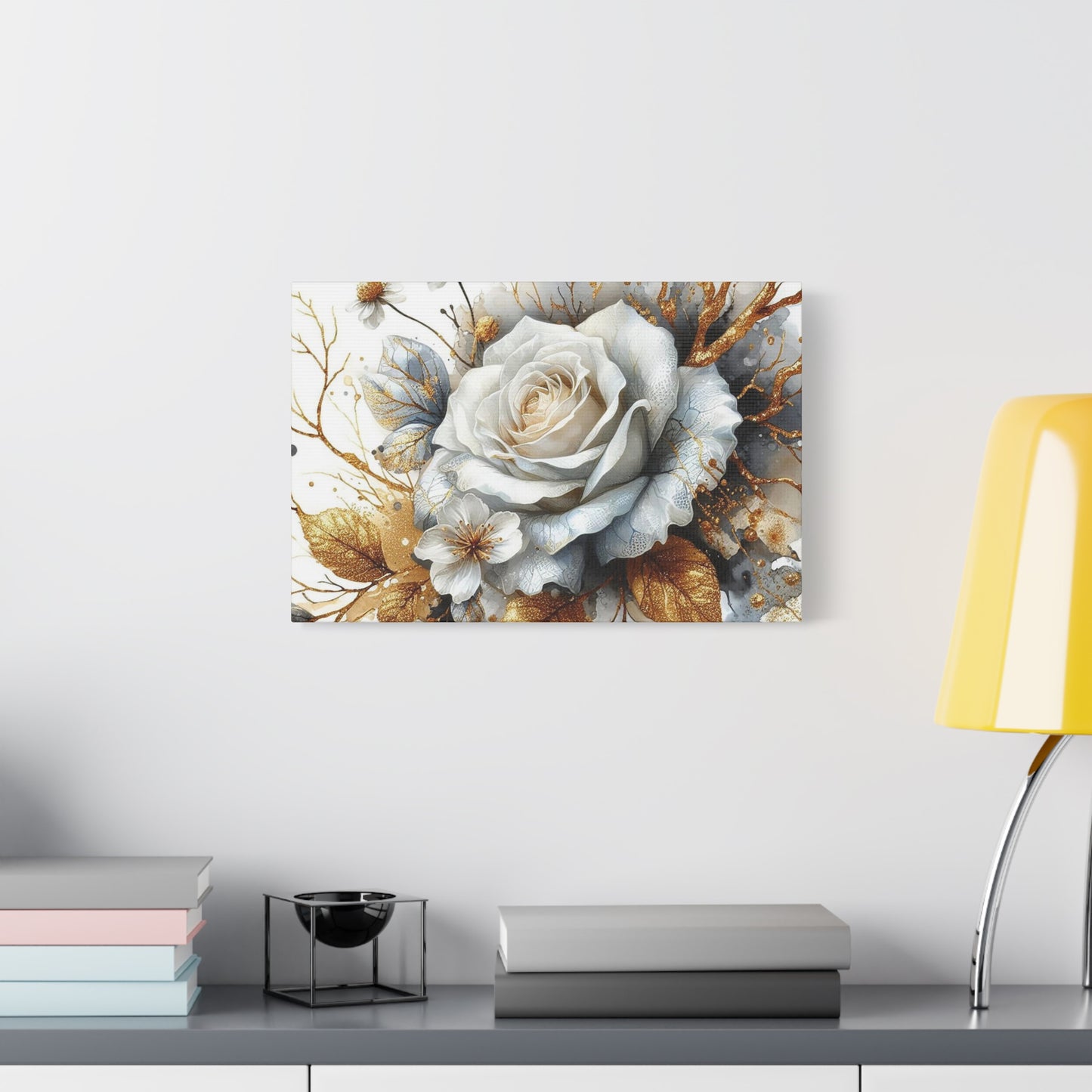 Matte Canvas, Stretched, 1.25" - Gold and Black