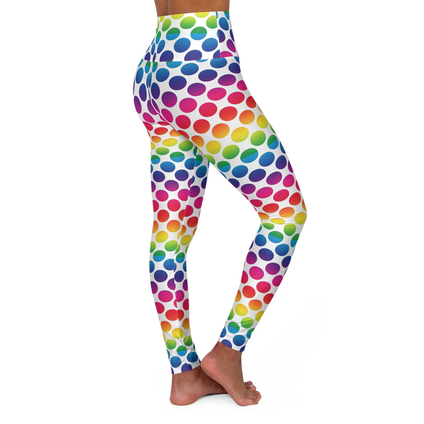 Colorful High Waisted Yoga Leggings, Activewear, Fitness Leggings, Workout Pants, Rainbow Leggings, Yoga Outfit, Exercise Apparel
