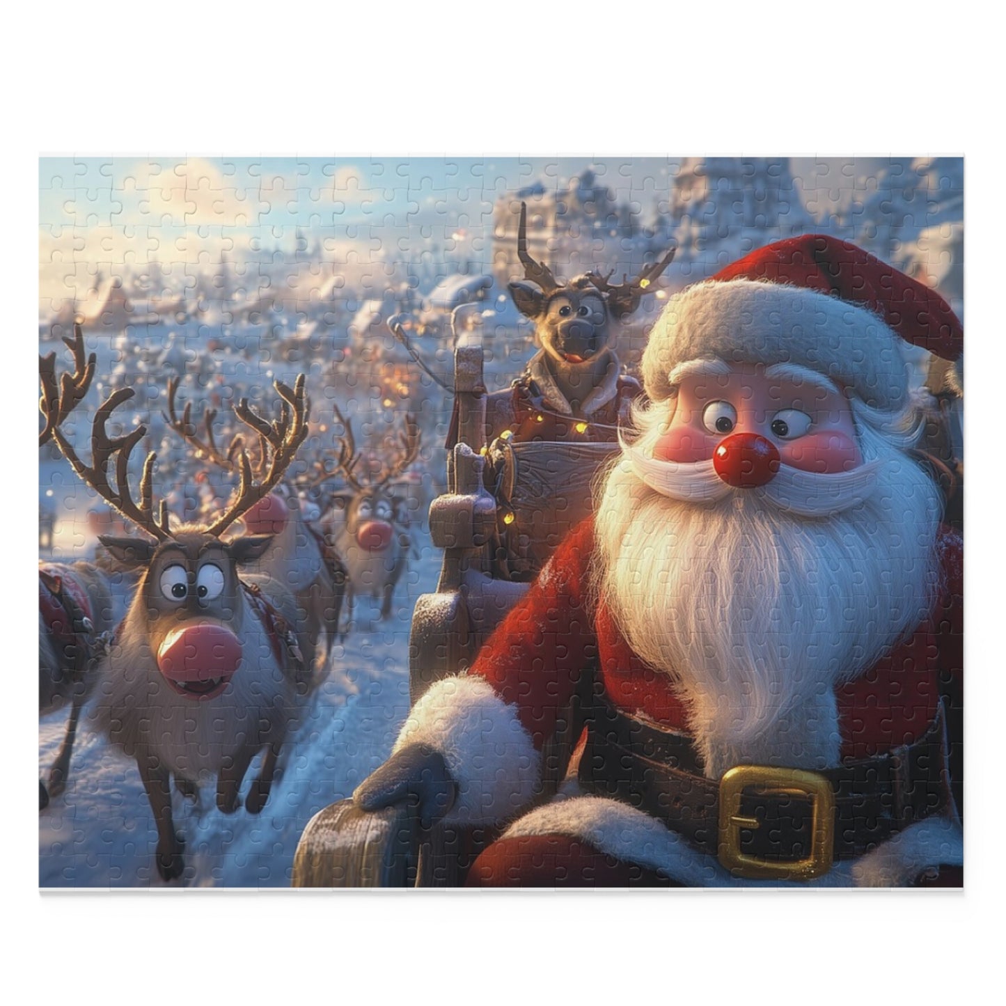 Santa Claus Christmas Puzzle - 120, 252, 500 Piece, Holiday Gift, Family Fun, Seasonal Decor