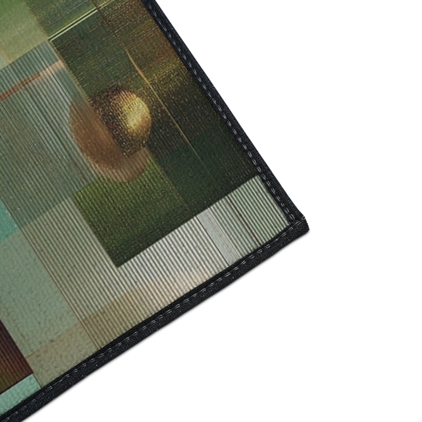 Geometric Gold Sphere Heavy-Duty Floor Mat