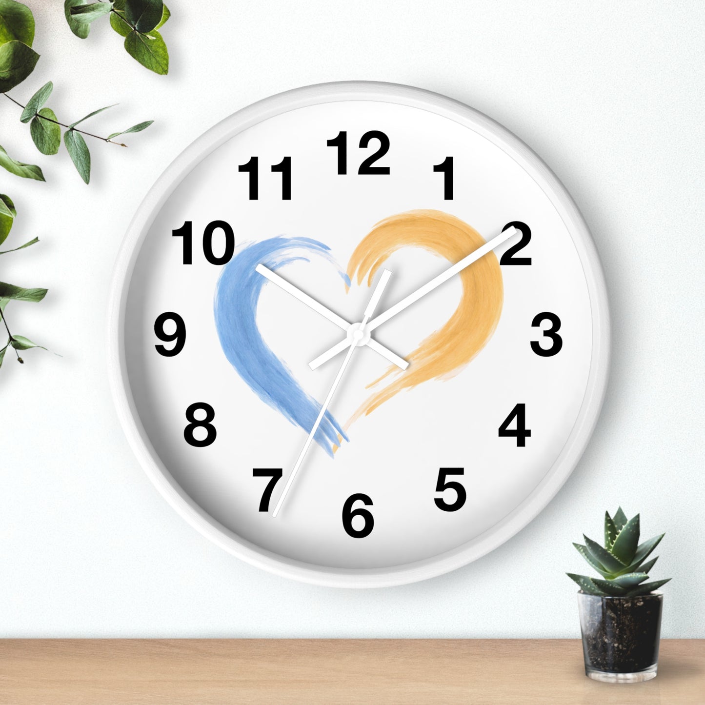 Heart-Shaped Wall Clock, Love Decor, Gift for Couples, Wedding & Anniversary, Home and Office Wall Art, Romantic Timepiece