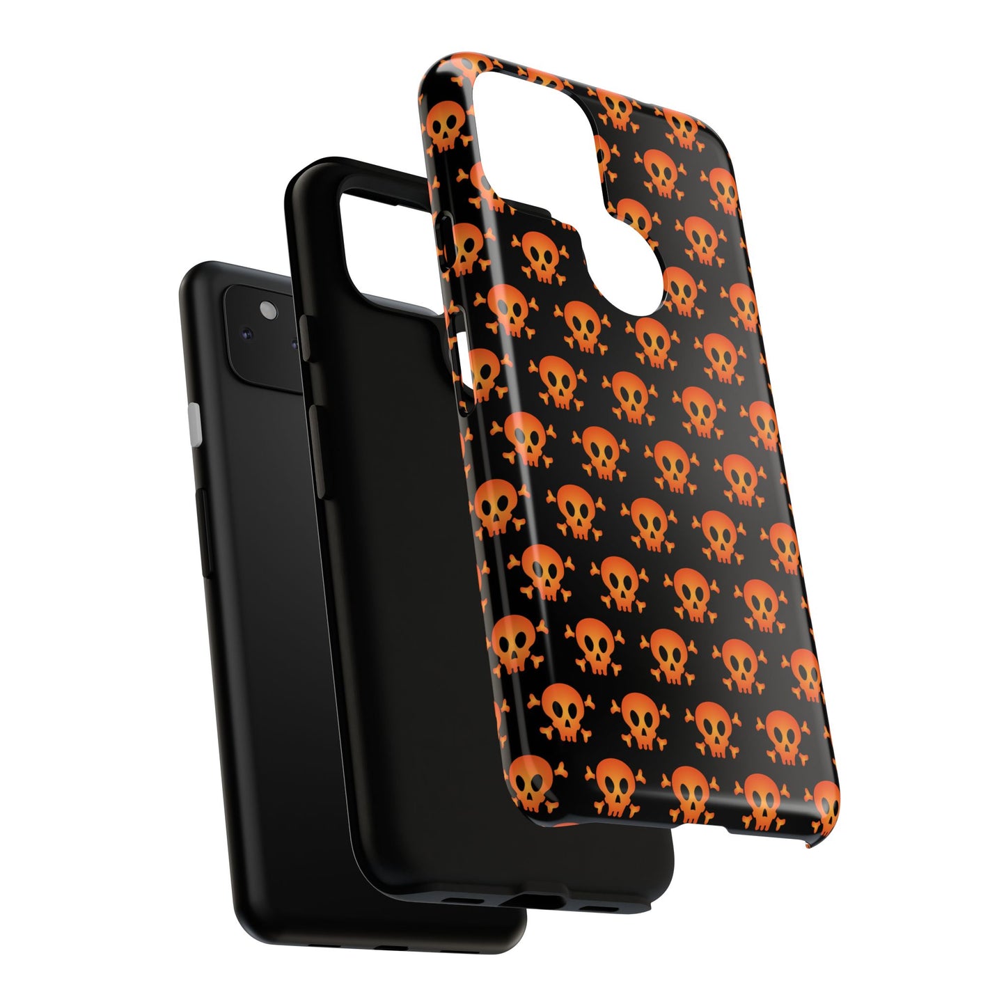 Halloween Skull Phone Case, Spooky Mobile Cover, Trick or Treat Accessory, Goth Gift, Skull Pattern Design
