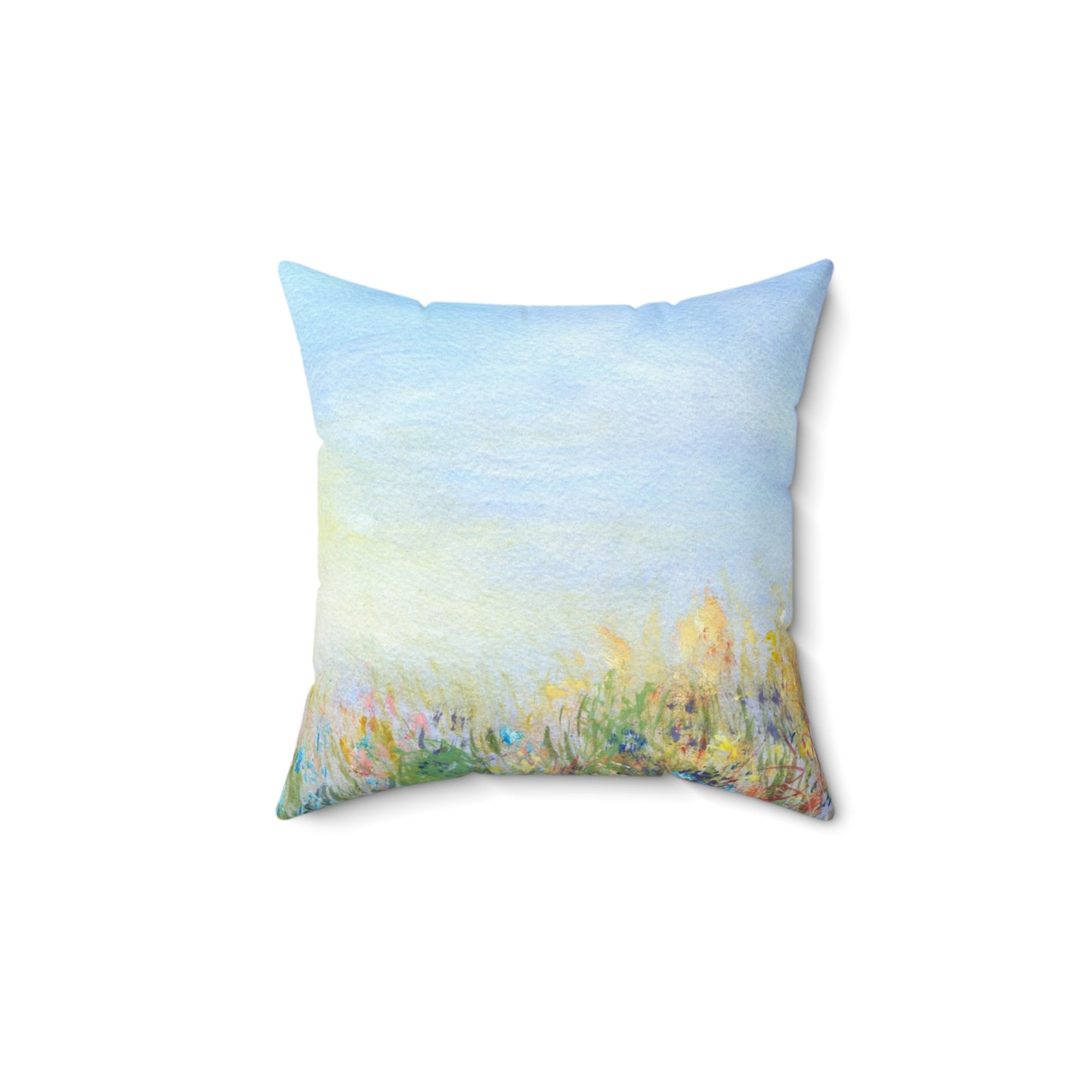 Spun Polyester Square Pillow Wildflowers