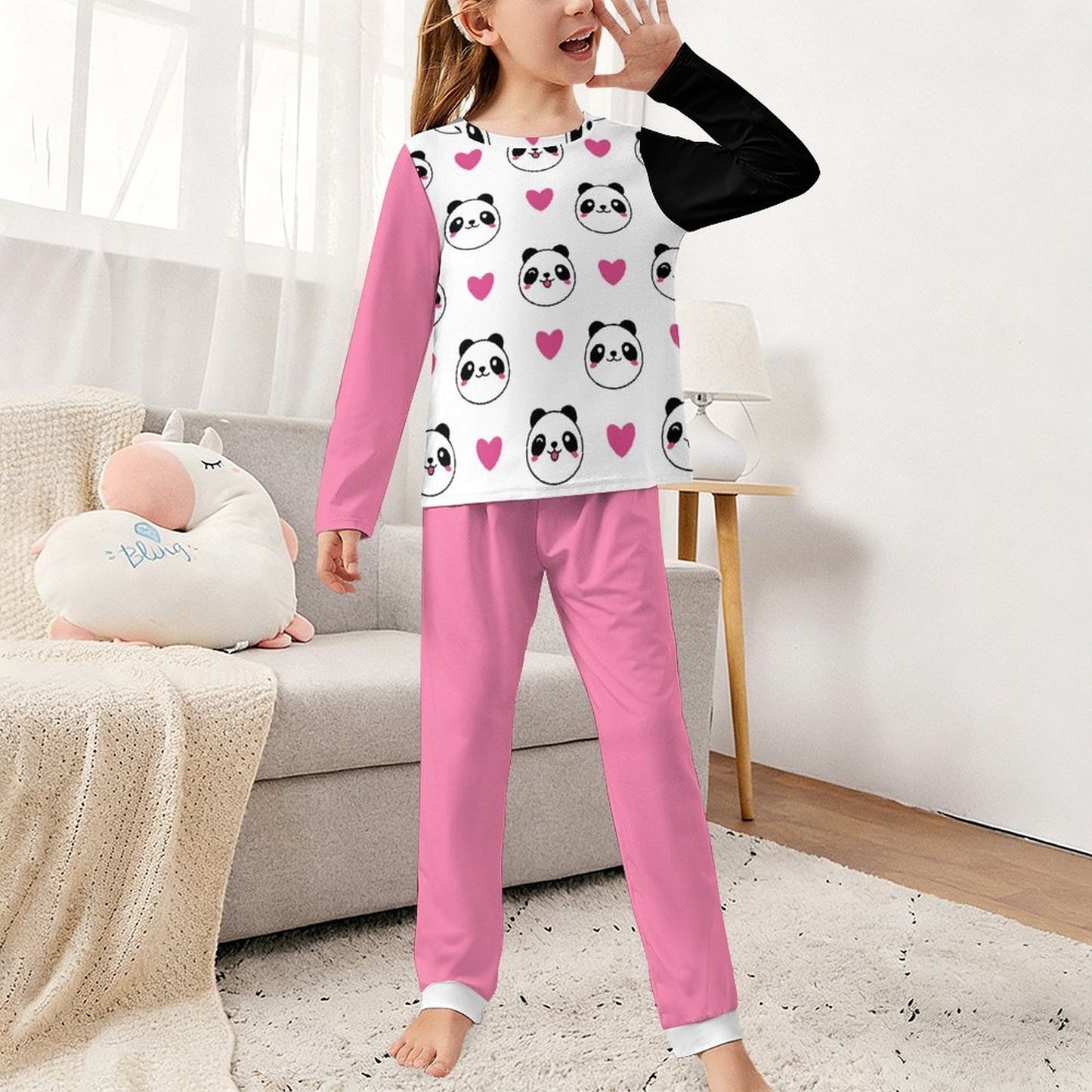 Long Sleeve Girls Nightwear(All-Over Printing)