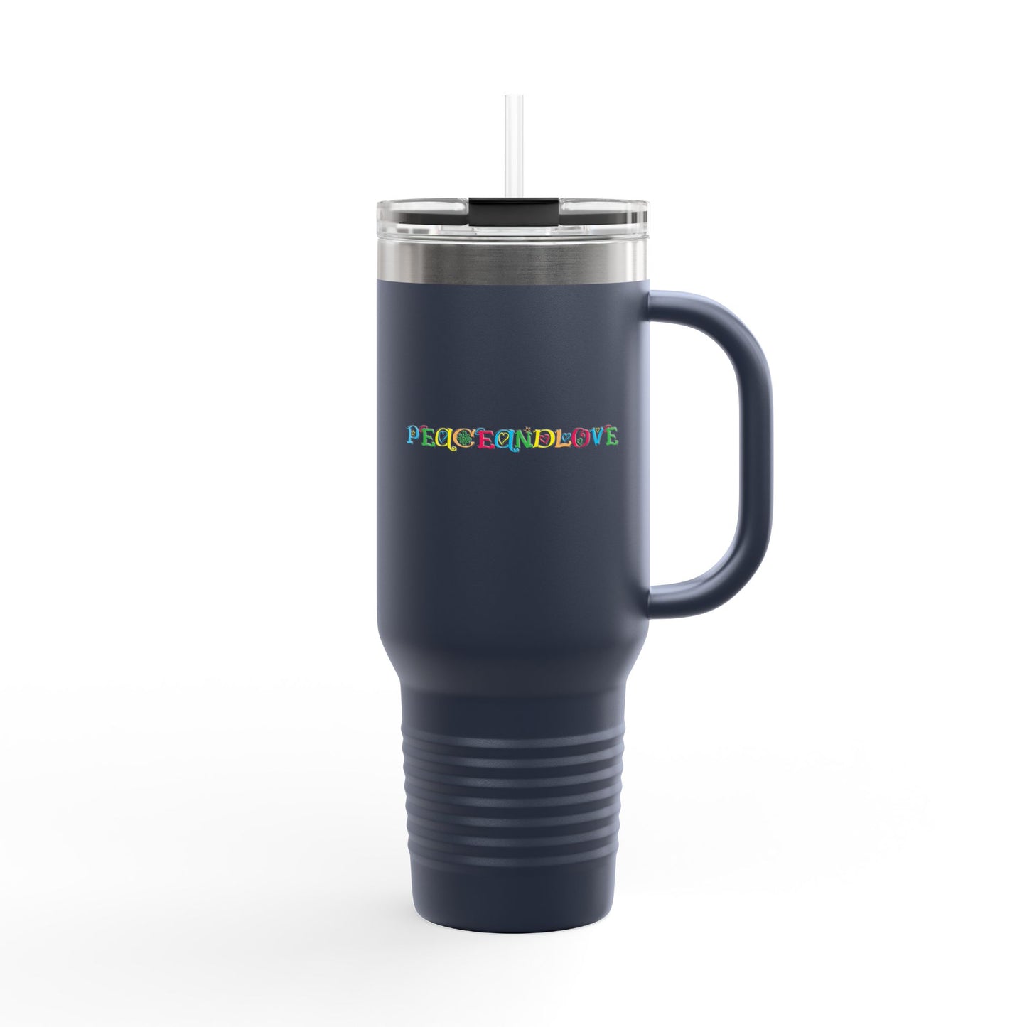 Rainbow Love Insulated Travel Mug, 40oz | Perfect Gift for Coffee Lovers | Eco-Friendly Drinkware | Travel Companion | Summer Vacation