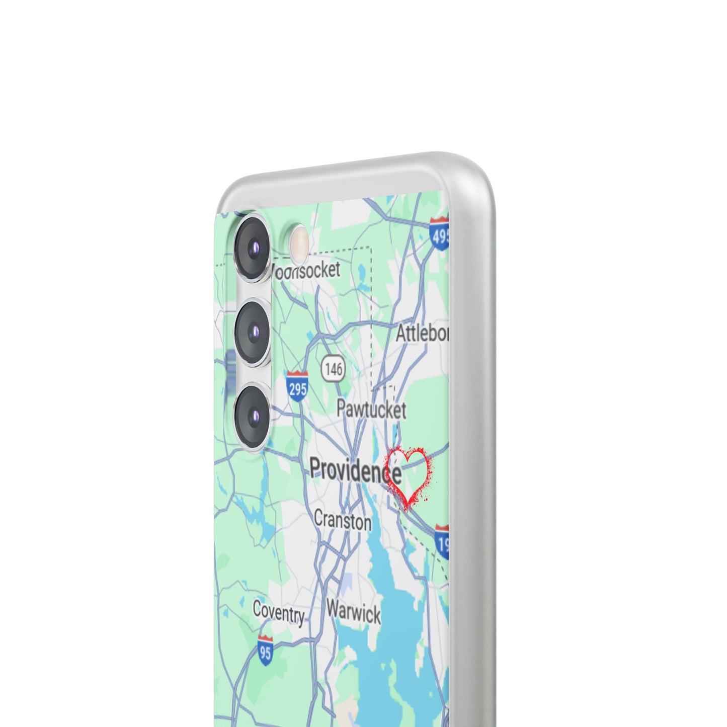 Providence Heart Map Phone Case - Custom Flexible Smartphone Protector, Gift for Her, Map Lover's Accessory, Personalized Case, Travel [...]