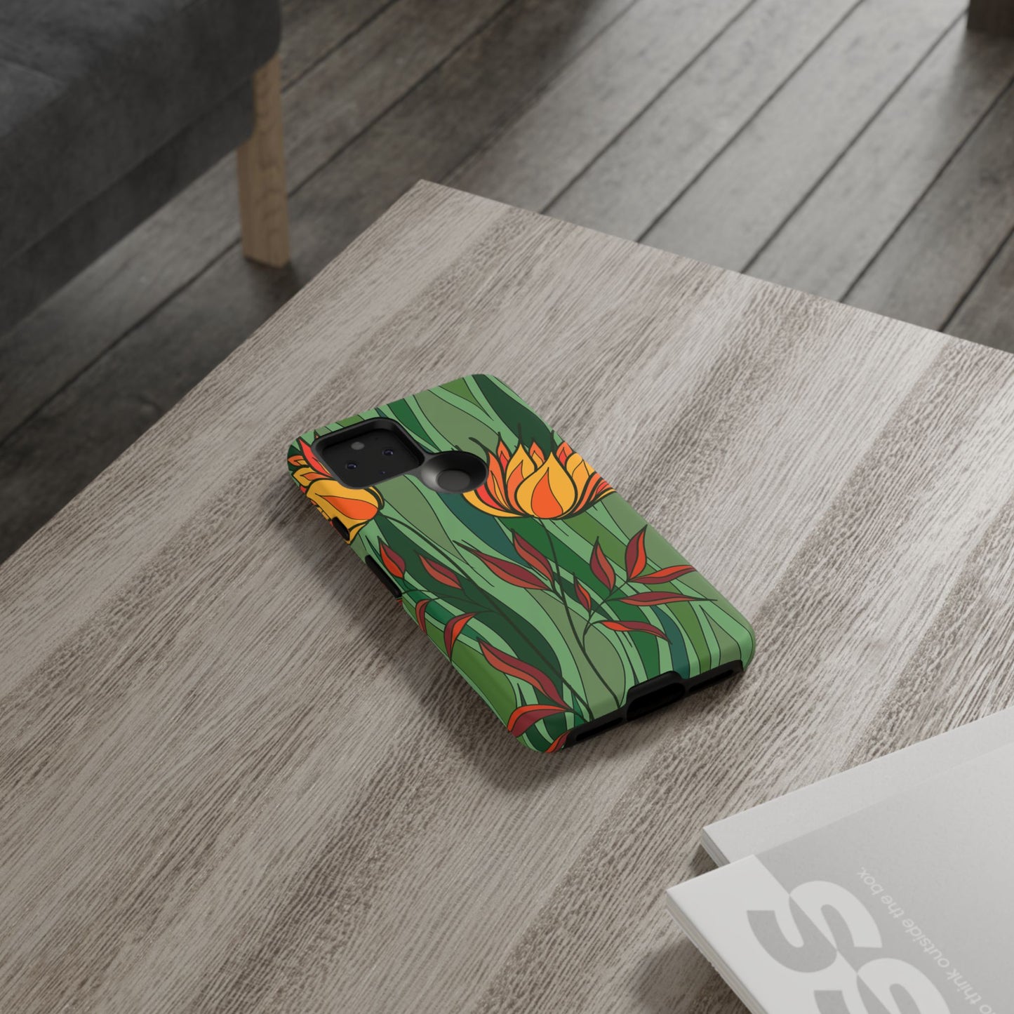 Vibrant Floral Phone Case, Nature-Inspired Tough Case, Eco-Friendly Cover, Unique Gift for Nature Lovers, Spring Decor