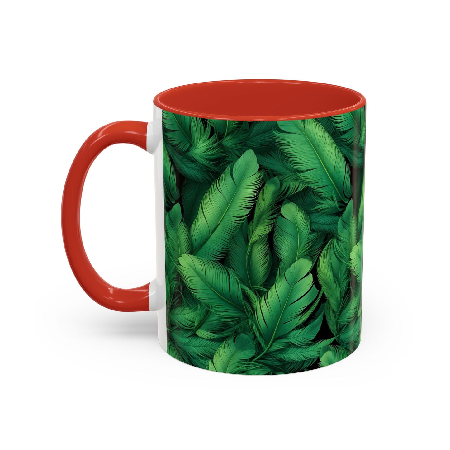 Tropical Leaf Coffee Mug - Green Botanical Drinkware, Ideal Gift for Nature Lovers, Home Decor, Tropical Theme, Eco-Friendly Beverage