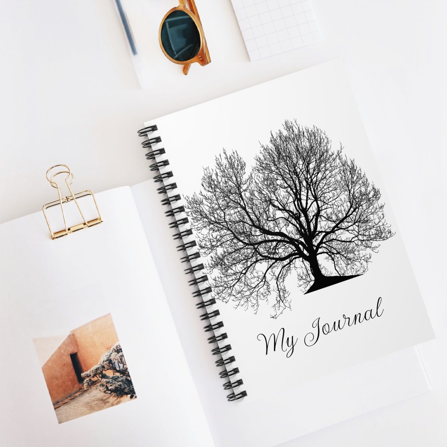 Artistic Tree Spiral Notebook - My Journal, Nature Lover's Gift, Writing Diary, School Supplies, Eco-Friendly Stationery