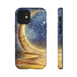 Moonlit Smile Phone Case — Starry Night Crescent Moon iPhone Cover