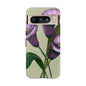 Floral Phone Case - Tough Cases, Purple Flower Design, Cell Phone Accessories, Gift for Her, Nature Lover Essentials