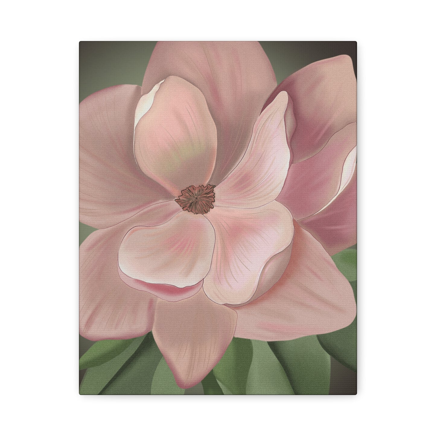 Matte Canvas, Stretched, 1.25" Pink Flowers