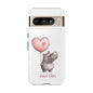 Cute Hippo Phone Case - Good Vibes Design, Animal Lover Gift, Fun Accessory, Birthday Present, Phone Accessories