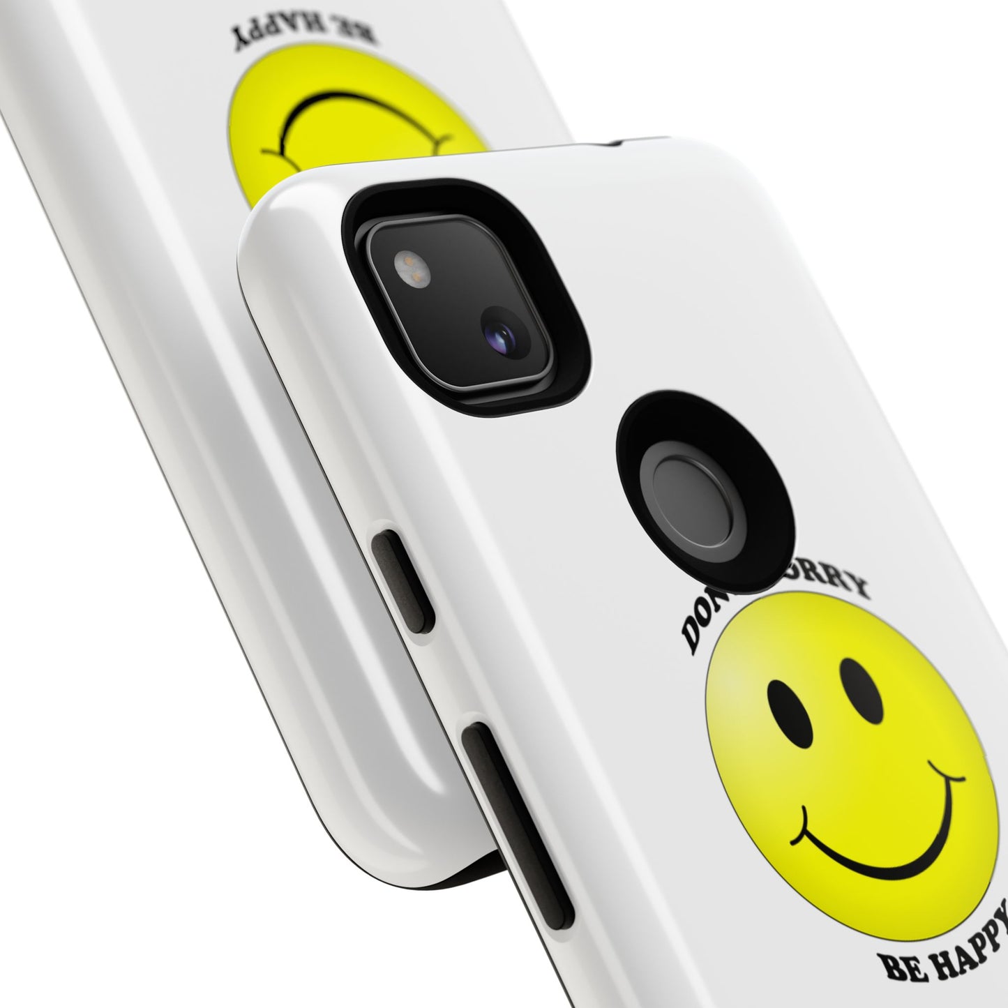Happy Face Phone Case, Tough Cases, Don’t Worry, Be Happy, Cute Gift for Friends, Positive Vibes, Fun Mobile Accessories