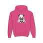 Cute Anime Girl & Puppy Youth Hoodie — Kawaii Kids Pullover for Anime Fans