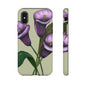 Floral Phone Case - Tough Cases, Purple Flower Design, Cell Phone Accessories, Gift for Her, Nature Lover Essentials