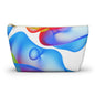 Vibrant Accessory Pouch, Colorful Makeup Bag, Artistic Travel Organizer, Fun Gift for Her, Modern Design Pouch