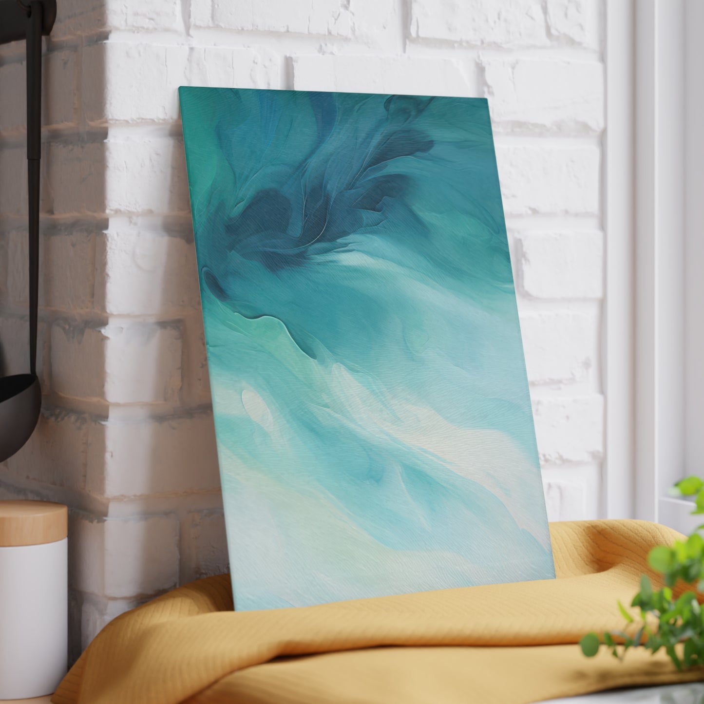 Elegant Blue Glass Cutting Board, Kitchen Decor, Gift for Home Chefs, Modern Serving Tray, Wedding Gift, Housewarming