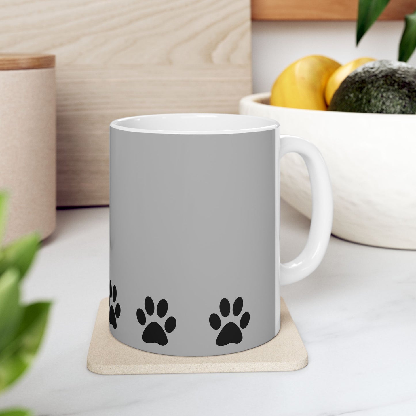 Paw Print Ceramic Mug - Ideal for Pet Lovers, Dog Owners, Animal Enthusiasts, Gift for Pet Birthdays, Cozy Coffee Moments, Kitchen Decor