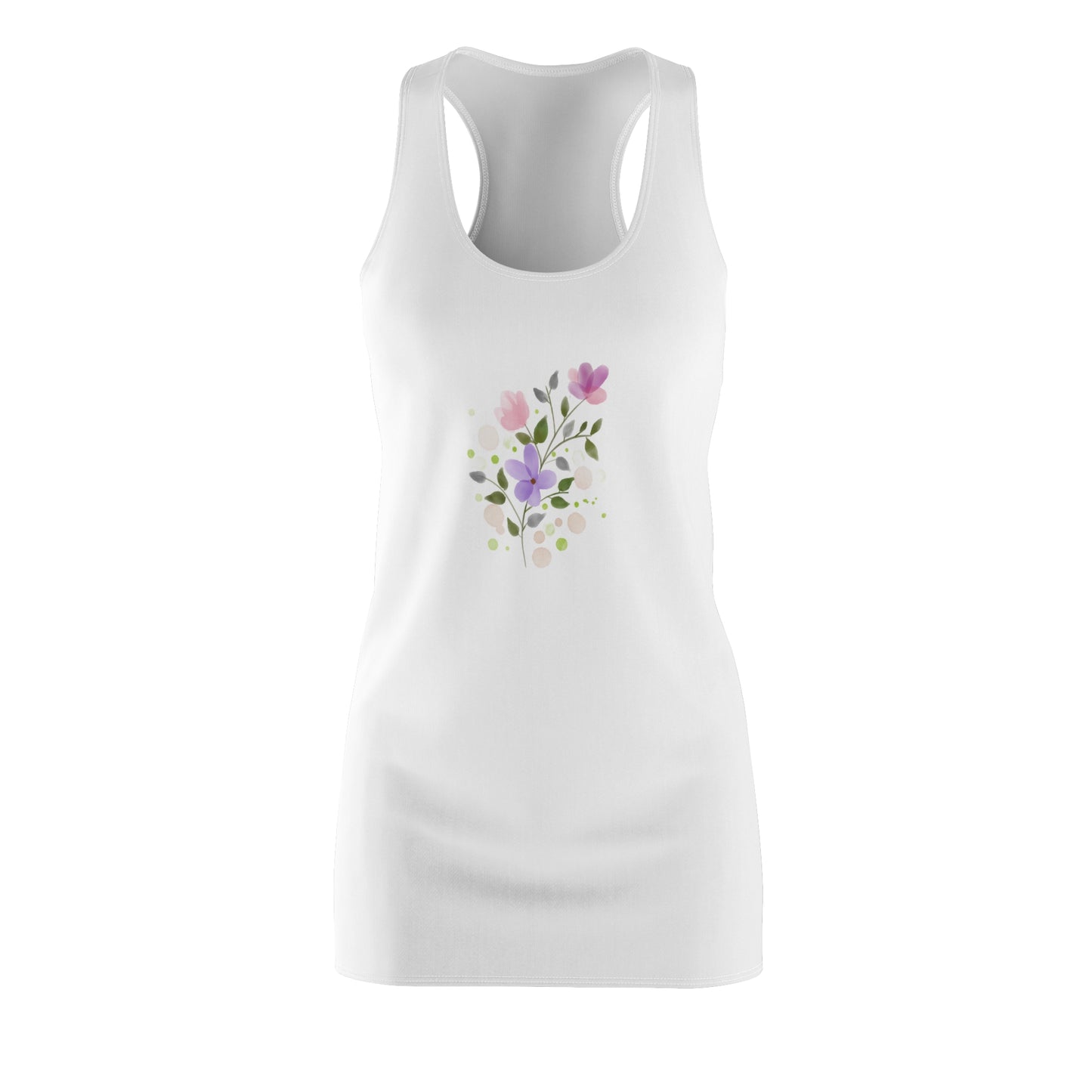 Floral Women's Racerback Dress - Summer Casual, Beachwear, Day Out, Spring Fashion, Wedding Guest