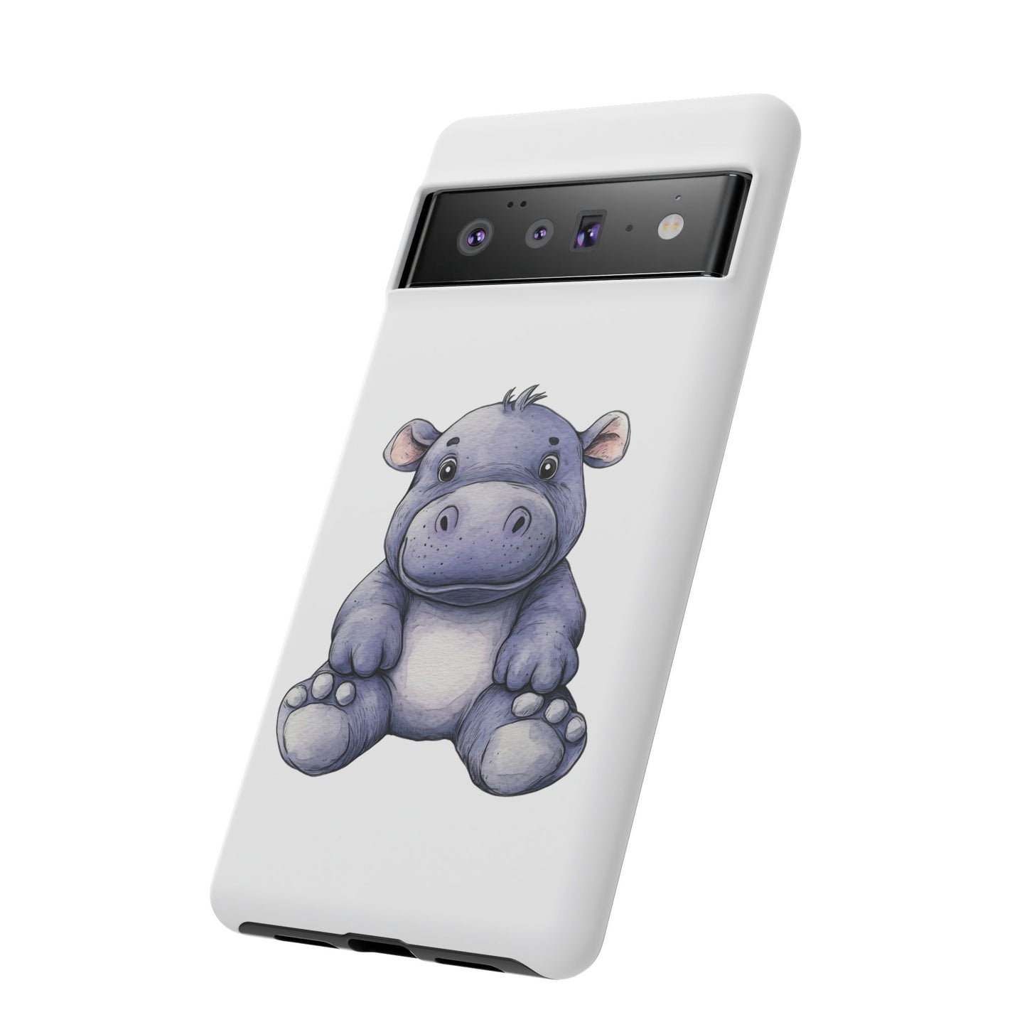 Cute Hippo Phone Case, Unique Tough Cases, Animal Lover Gift, Cute Animal Design, Baby Animal Phone Accessory