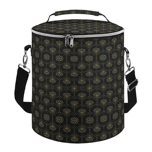 Round Collapsible Insulated Cooler Bag with Shoulder Strap A018 (All-Over Printing)