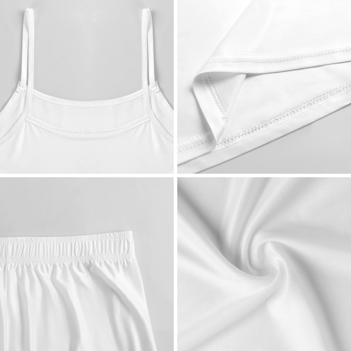 Ice Silk Camisole Pajama Set Ribbons