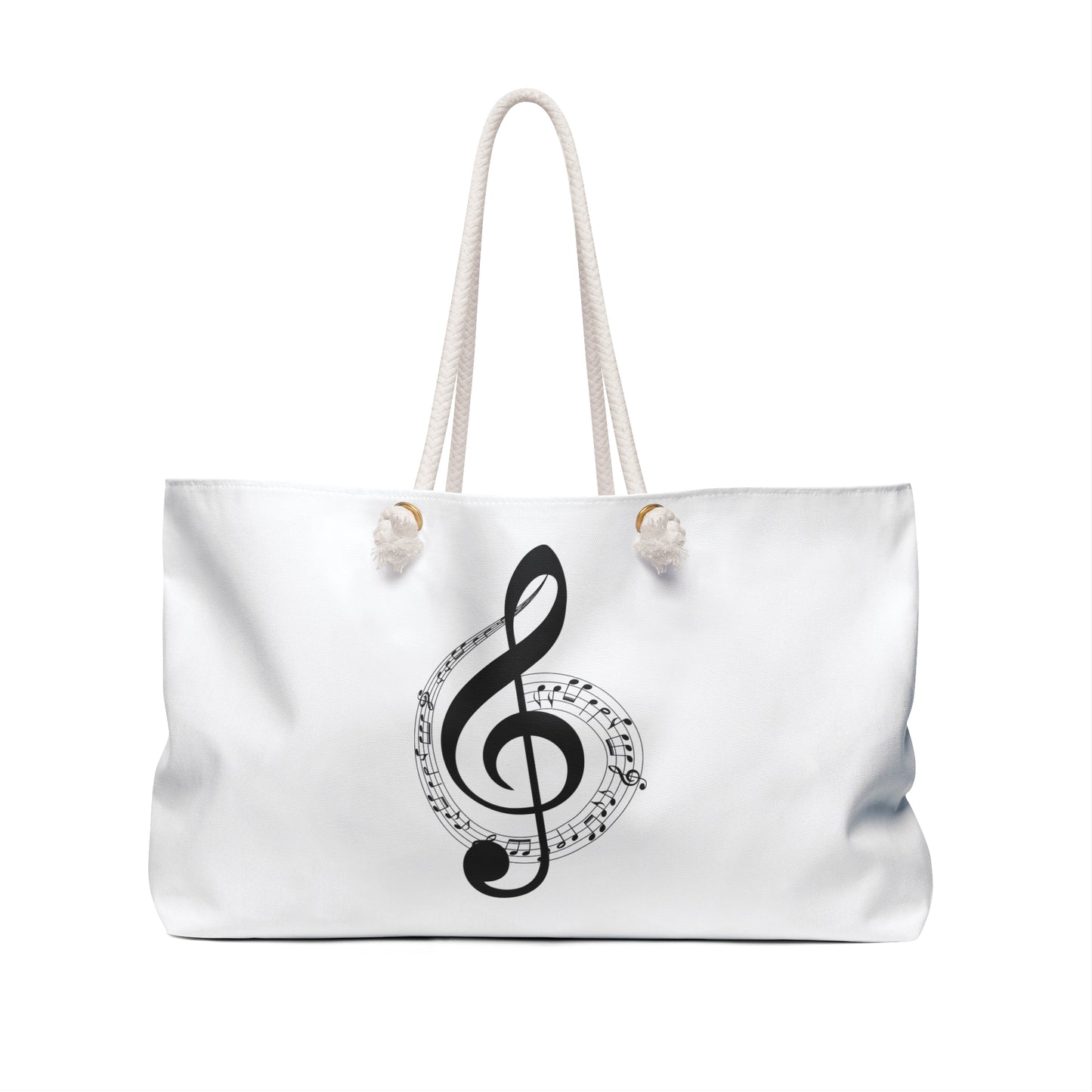 Musical Note Weekender Bag, Perfect for Musicians, Travel Tote,
