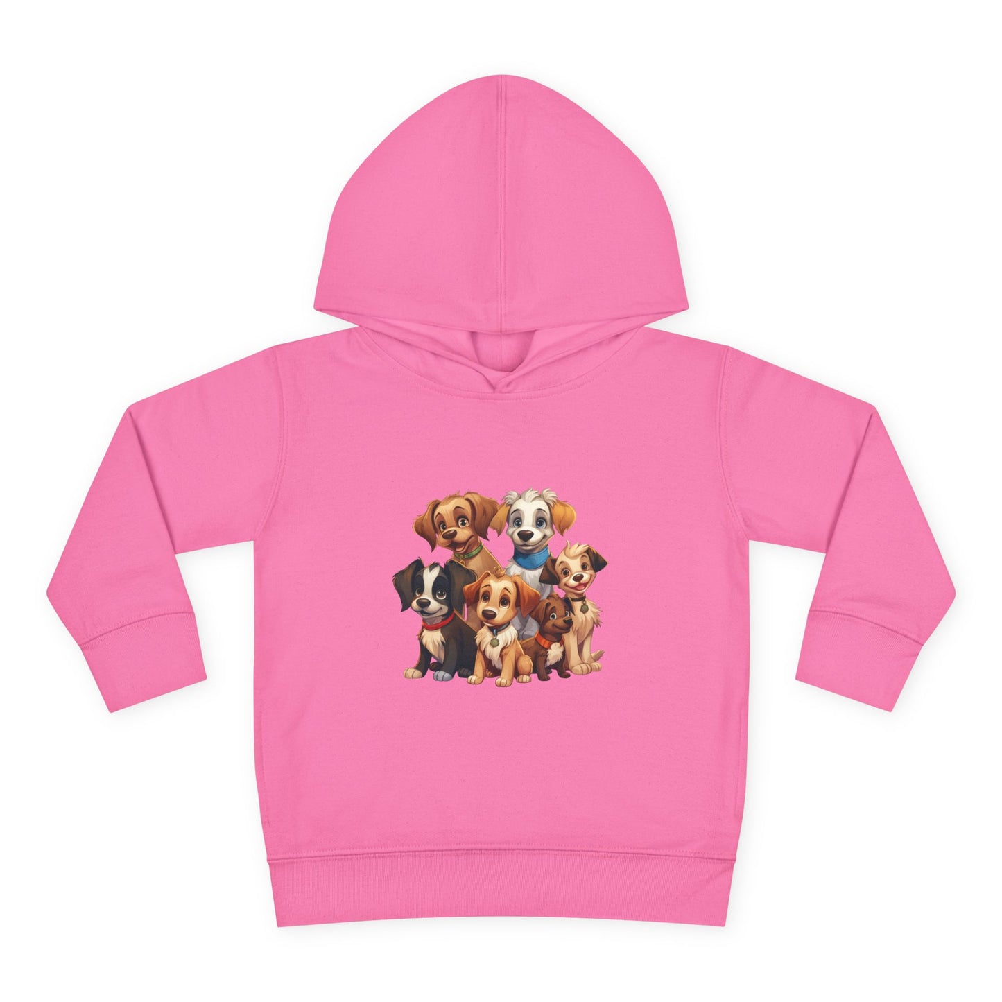 Adorable Puppy Print Toddler Hoodie, Cute Kids Fleece Pullover, Dog Lover Gift, Warm Hoodie for Boys & Girls, Pet Themed Clothes