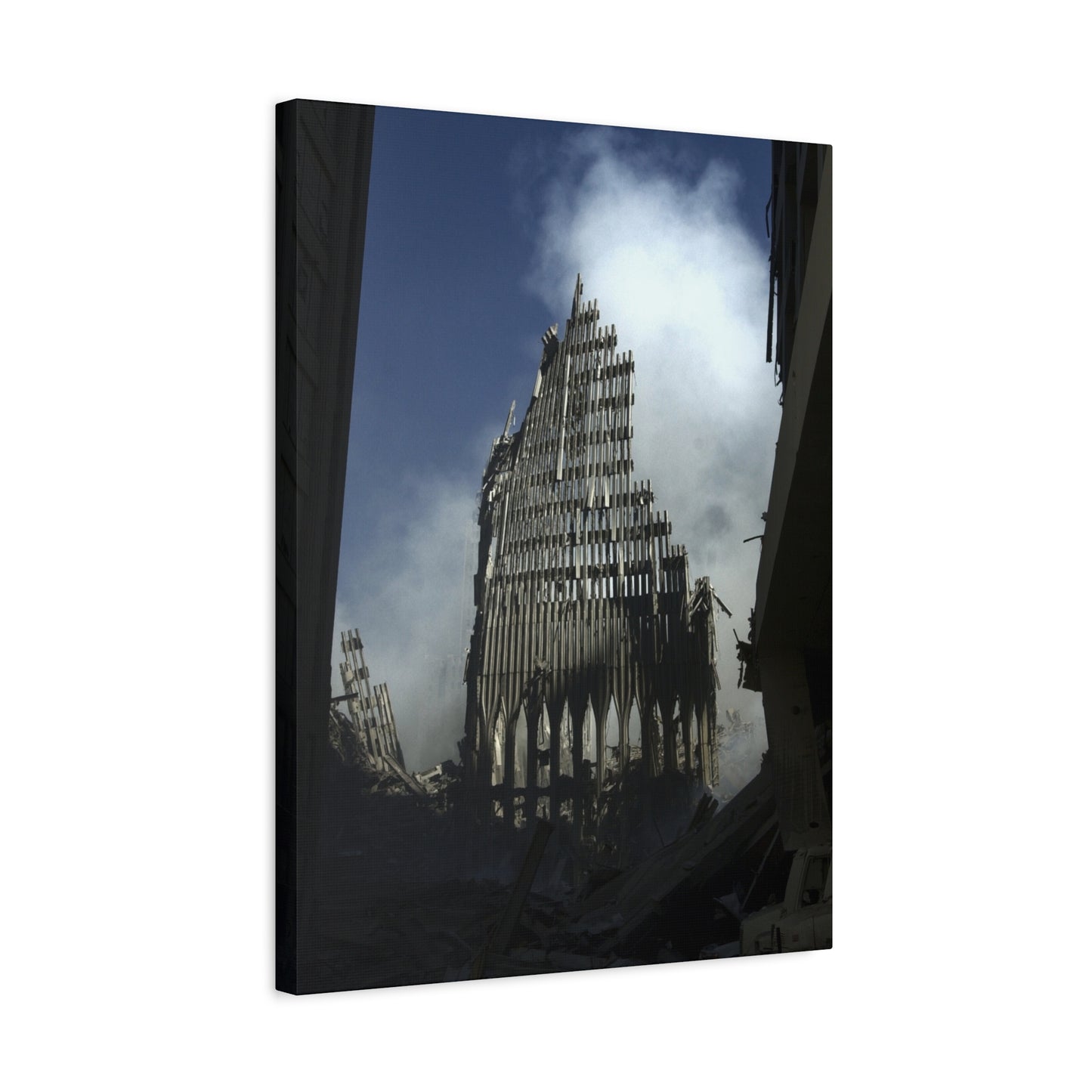Matte Stretched Canvas - Ruined Cathedral Architectural Print