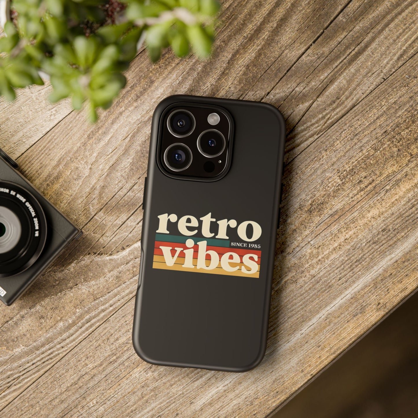 Retro Vibes Phone Case, Tough Phone Cover, Vintage Style Case, Gift for Music Lovers, Retro Aesthetic Accessory