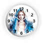 Serene Virgin Mary Wall Clock - Spiritual Home Decor, Religious Gift, Timeless Artistic Piece, Faith-Based Office Accessory