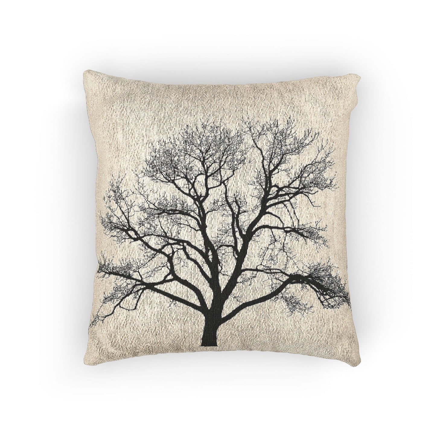 Natural Tree Woven Pillow, Cozy Home Decor, Living Room Accent, Unique Gift for Nature Lovers, Bohemian Style
