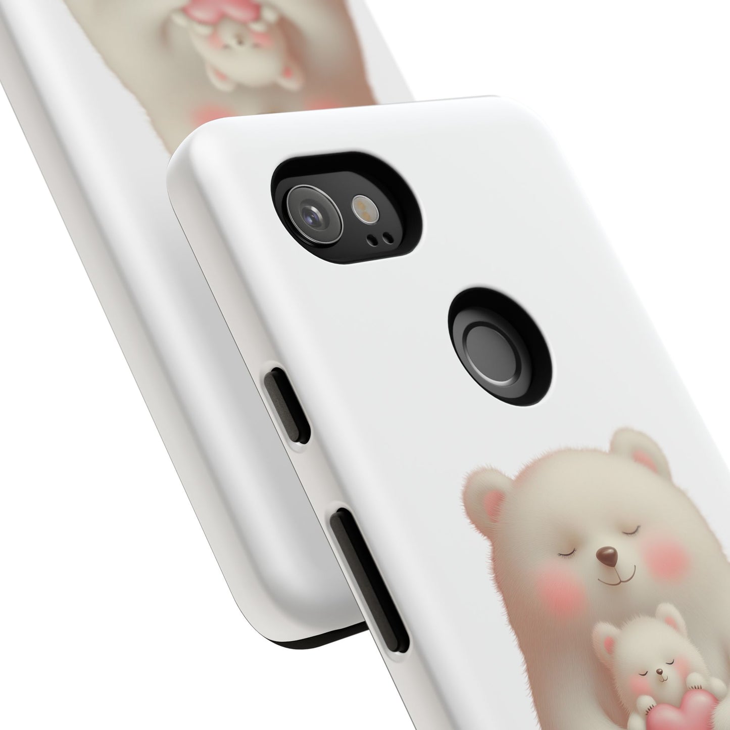 Cute Bear Phone Case, Tough Cases, Animal Lover Gift, Kids Accessories, Mother’s Day, Heartwarming Design