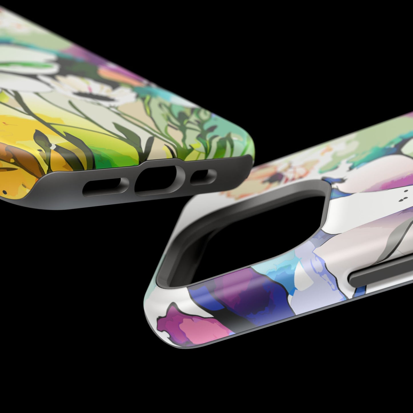 Floral Watercolor Magnetic Phone Case — Impact‑Resistant Protective Cover