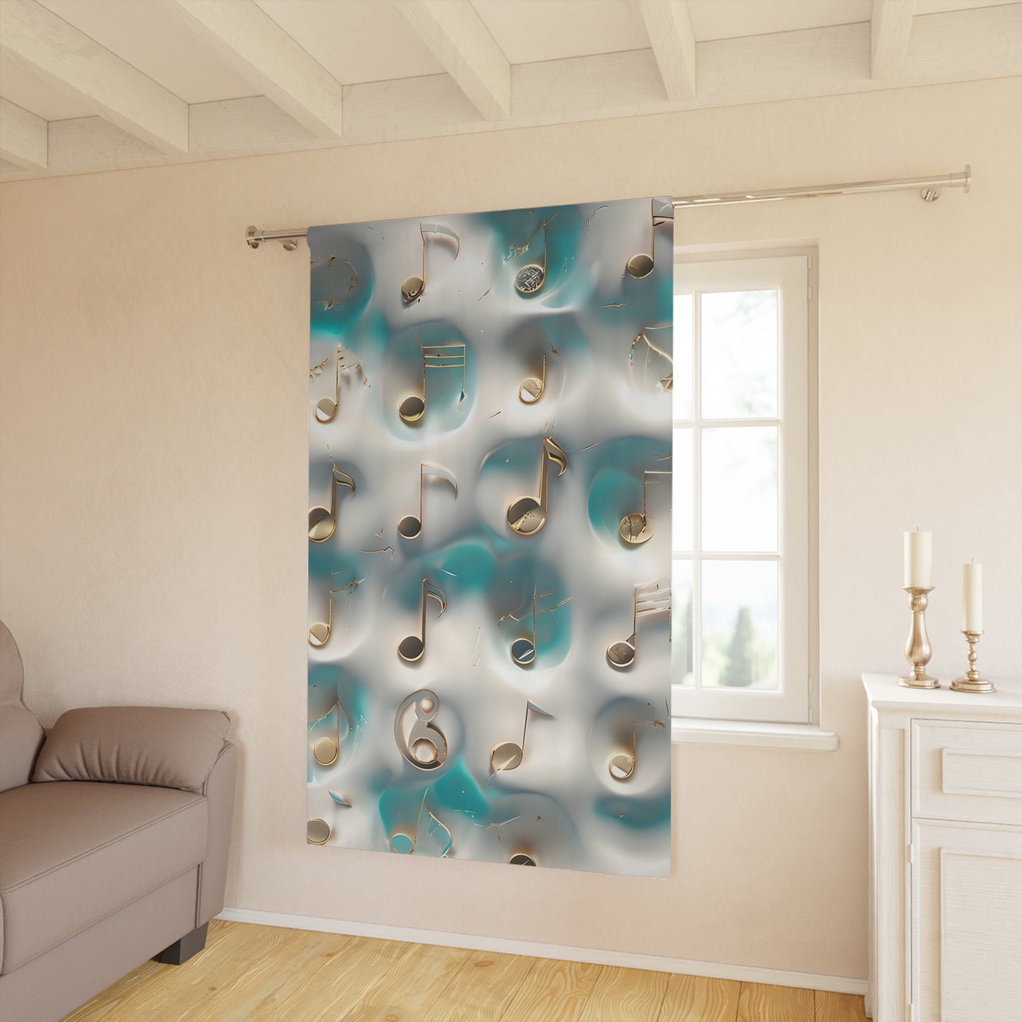 Musical Notes Window Curtain | Home Decor, Music Lover Gift
