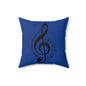 Musical Note Throw Pillow - Cozy Music Decor, Gift for Musicians, Home Accent Piece, Music Lover's Decor, Birthday Gift