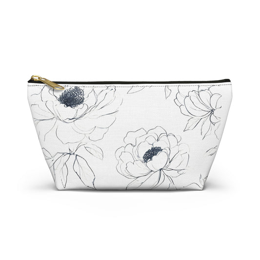 Floral Accessory Pouch, Makeup Bag, Cosmetic Case, Gift for Her, Travel