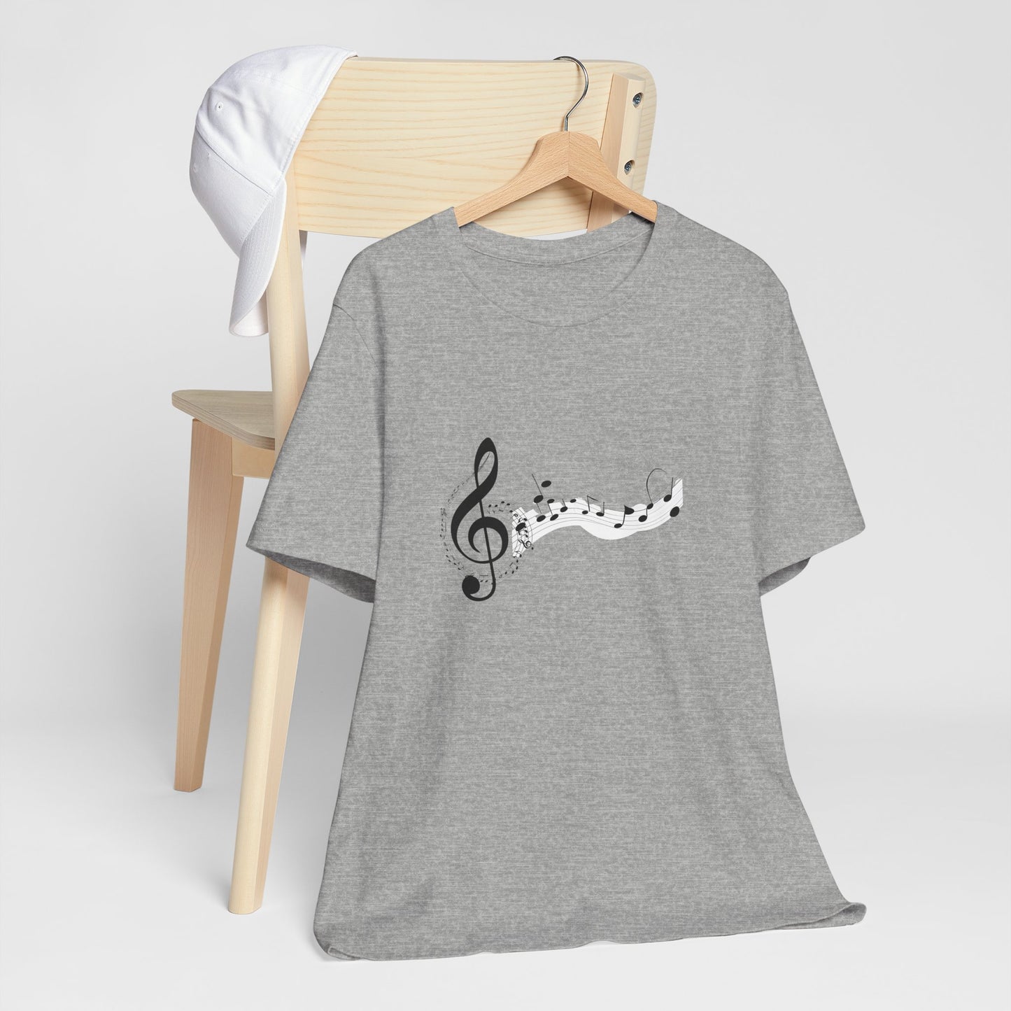 Musical Notes Short Sleeve Tee for Music Lovers