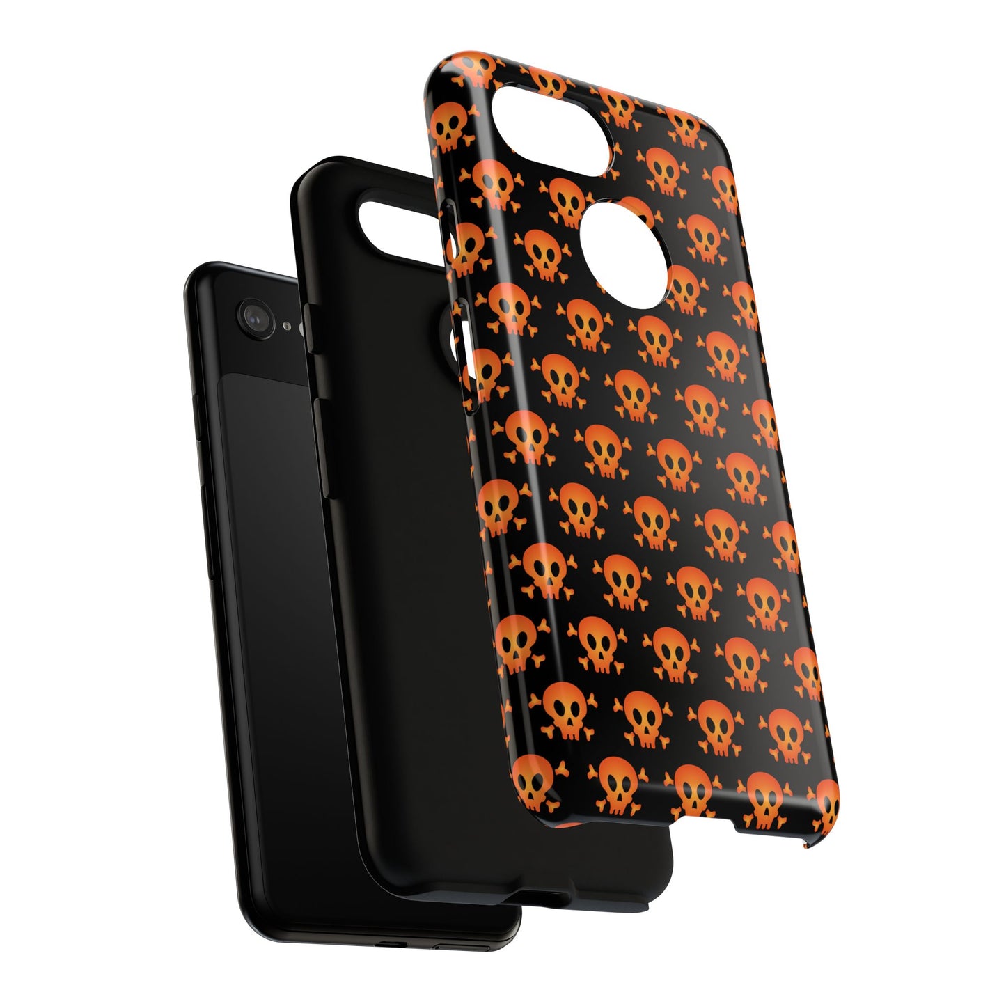 Halloween Skull Phone Case, Spooky Mobile Cover, Trick or Treat Accessory, Goth Gift, Skull Pattern Design