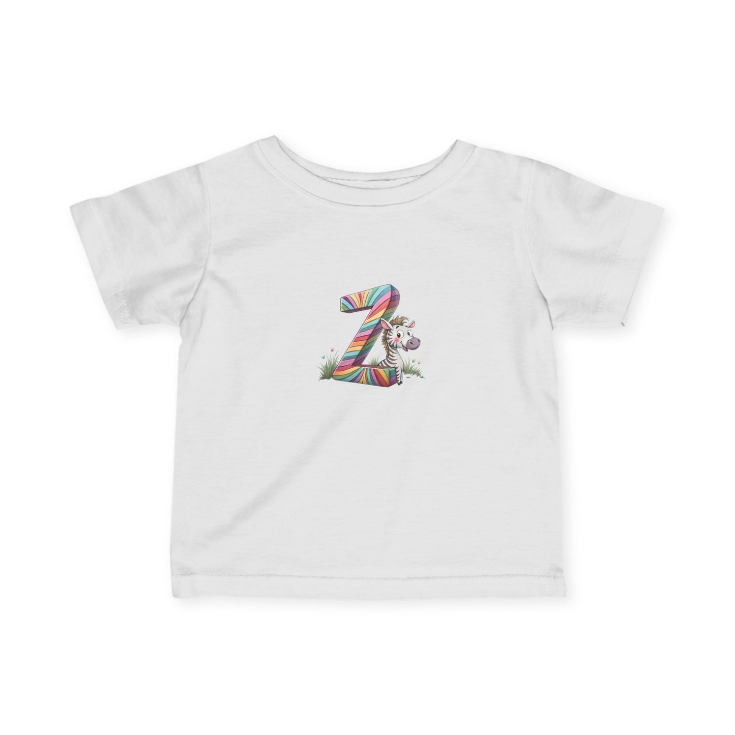 Colorful Number 2 Infant Tee, Cute Baby Shirt, Toddler Clothing, Birthday Outfit, Playful Kid’s Apparel