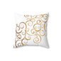 Elegant Decorative Pillow with Gold Swirl Design, Cozy Home Accent, Perfect for Living Room, Holidays, Gift Idea