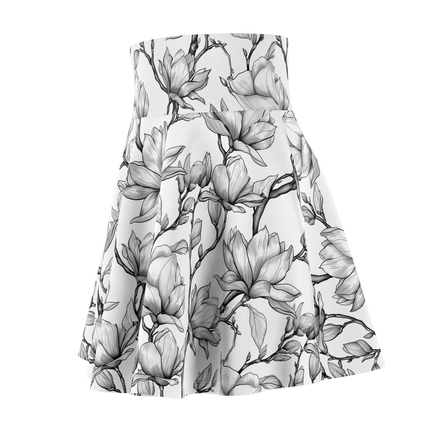Floral Women's Skater Skirt, AOP Floral Print Dance Skirt, Spring Fashion, Boho Style Skirt, Casual Wear, Gift for Her